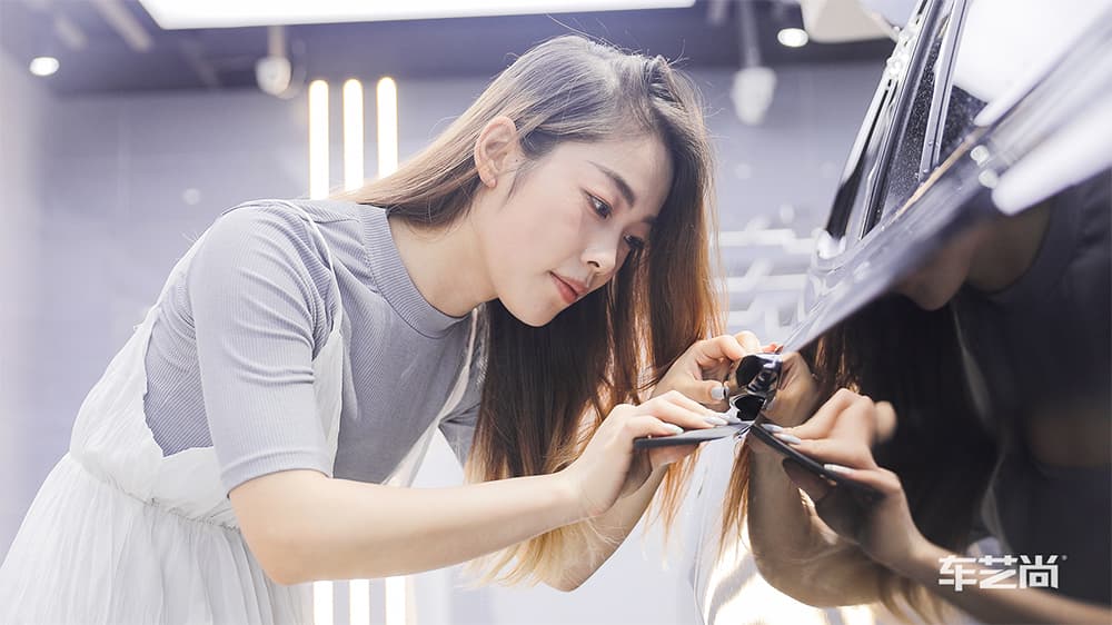 宝马X3深蓝色施工威固漆面保护膜流程及效果展示（图二四）