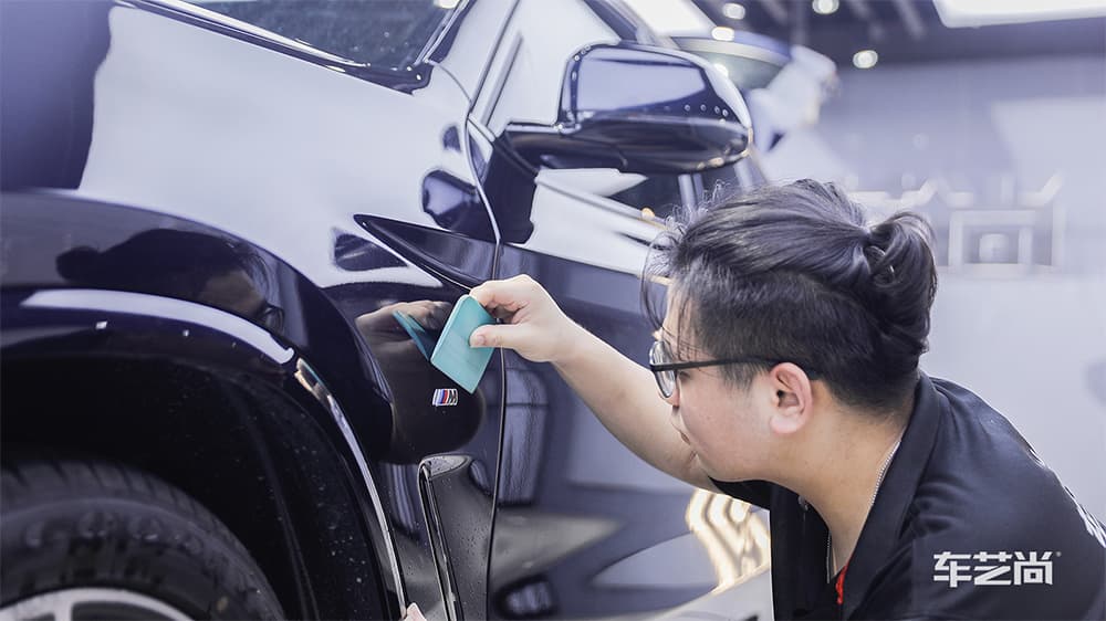 宝马X3深蓝色施工威固漆面保护膜流程及效果展示（图一八）
