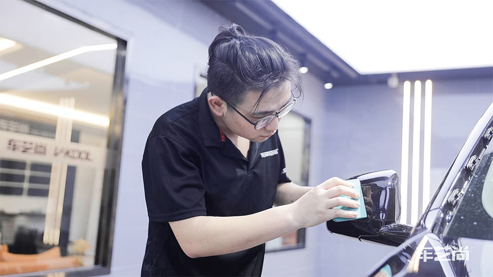 宝马X3深蓝色施工威固漆面保护膜流程及效果展示（图二五）