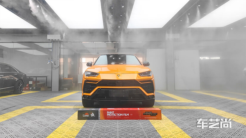 兰博基尼落地最强SUV施工龙膜隐形车衣
