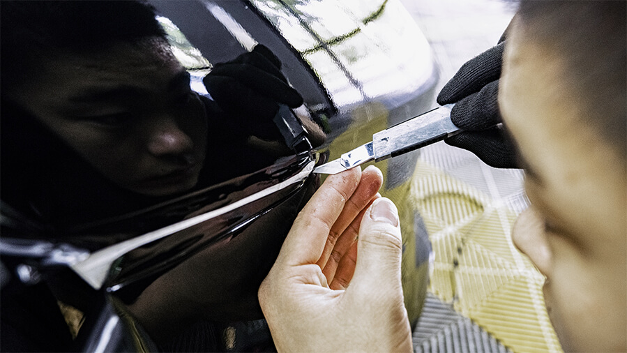 兰博基尼施工黑色改色膜案例（图4）