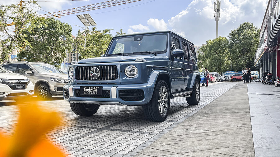 奔驰g63瓷器蓝施工威固隐形车衣案例