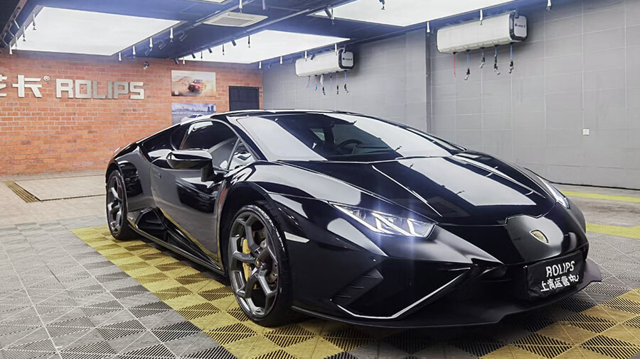 兰博基尼施工黑色改色膜案例（图10）