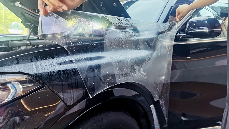 宝马X7黑色施工威固隐形车衣案例（图1）