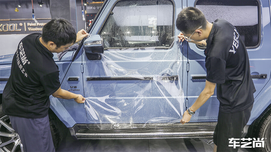 奔驰g63瓷器蓝施工威固隐形车衣案例（图10）