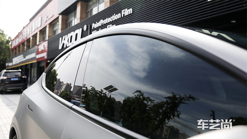 特斯拉model y黑色施工改色膜+玻璃膜（图33）