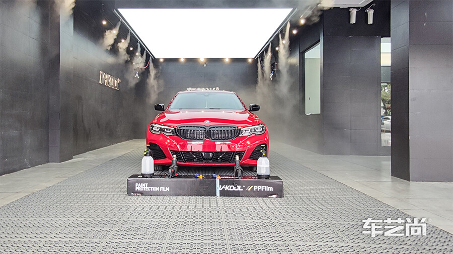 宝马3系红色施工威固隐形车衣V10（图1）