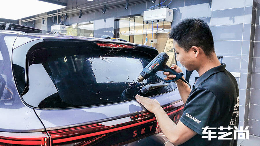 创维EV6施工龙膜玻璃膜案例（图7）