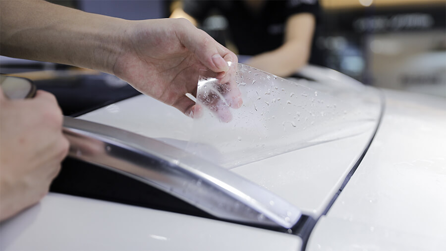 奔驰gle63白色施工威固隐形车衣v100（图4）