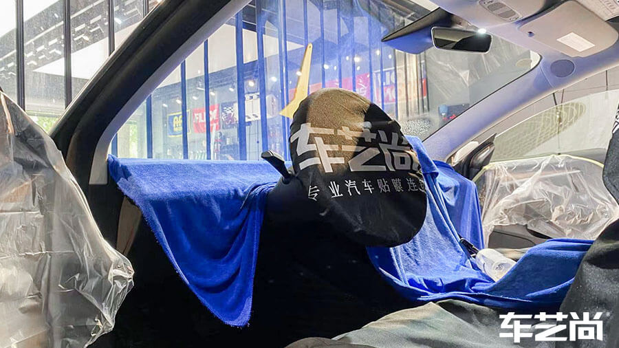 特斯拉modelY白色施工龙膜隔热膜畅悦（图1）