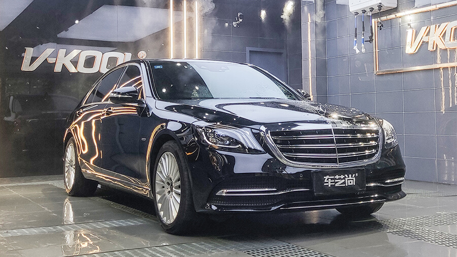 奔驰S黑色施工YEECAR隐形车衣G5（图3）