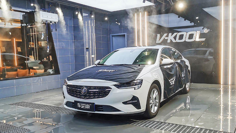 别克君威白色施工龙膜隔热膜AIR80（图1）