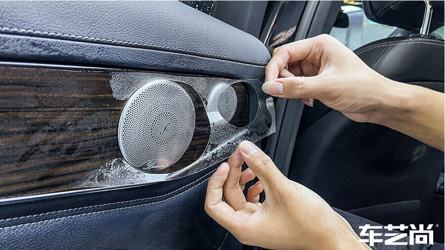 奔驰cle350黑色施工威固隐形车衣案例（图13）