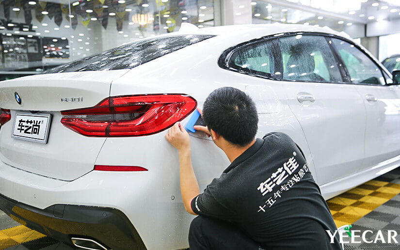 宝马6GT白色施工YEECAR隐形车衣（图7）