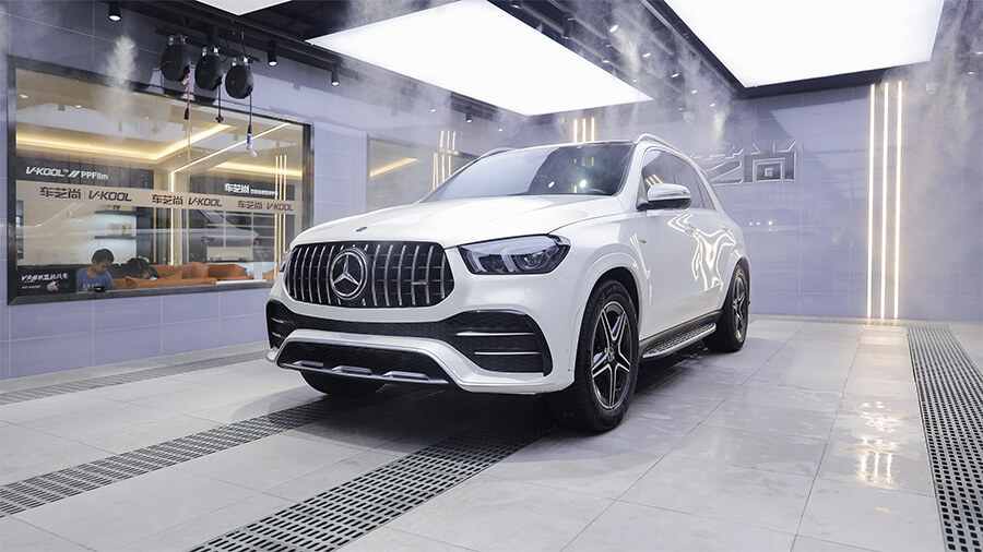 奔驰gle63白色施工威固隐形车衣v100（图1）