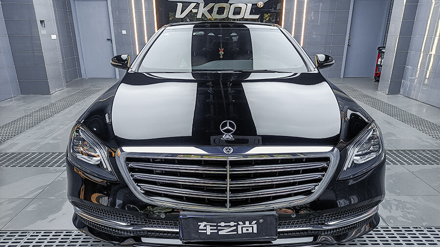 奔驰S黑色施工YEECAR隐形车衣G5（图1）