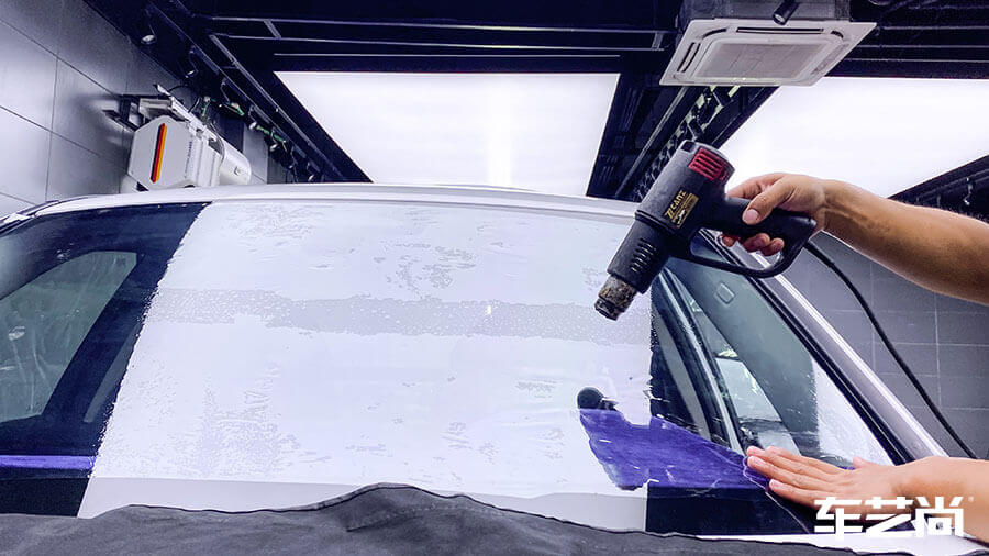 宝马ix3白色施工龙膜隔热膜畅悦80+智选35（图4）