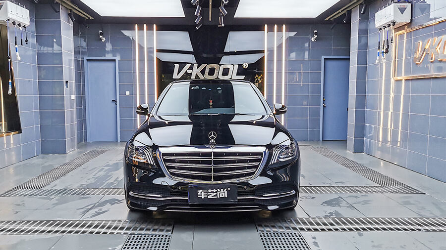 奔驰S黑色施工YEECAR隐形车衣G5（图10）