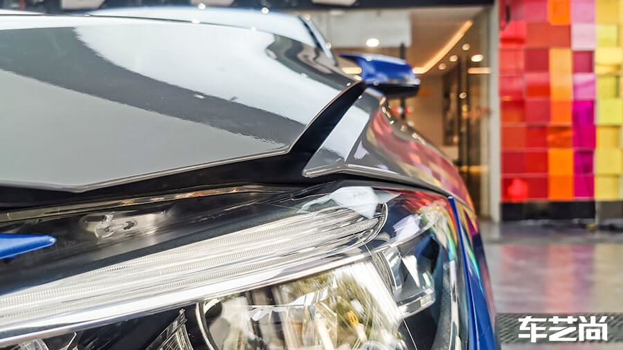 宝马3系蓝色施工车身改色膜纳多灰（图5）