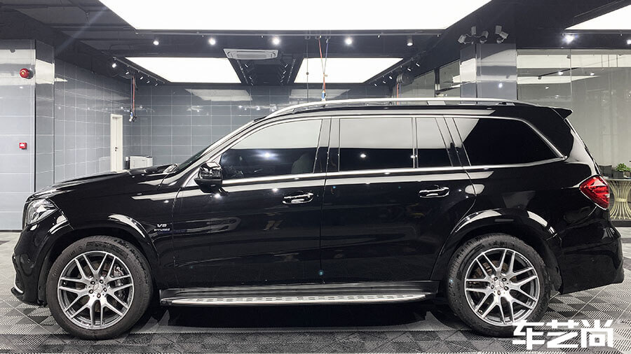 奔驰GLS黑色施工威固隔热膜VK70+K35+K15（图12）