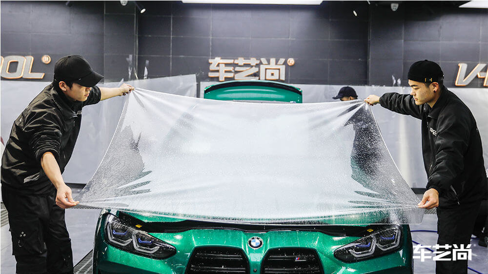 宝马M4绿色施工威固隐形车衣（图1）