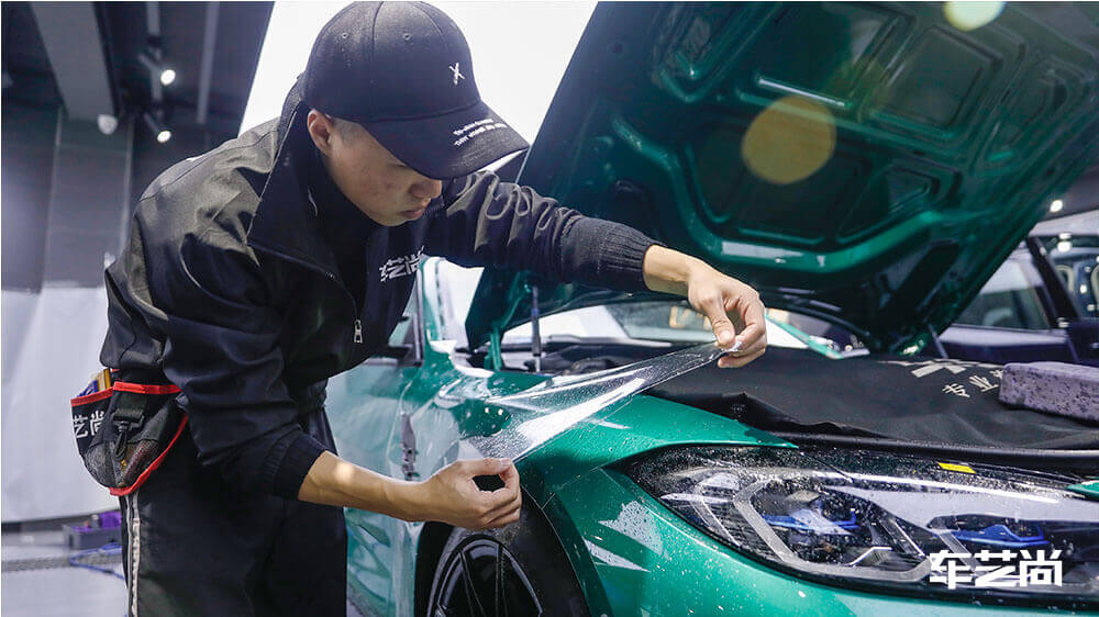 宝马M4绿色施工威固隐形车衣（图6）