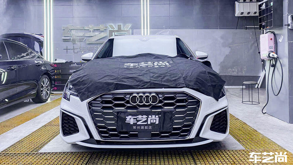 奥迪A3白色施工龙膜畅悦80（图1）