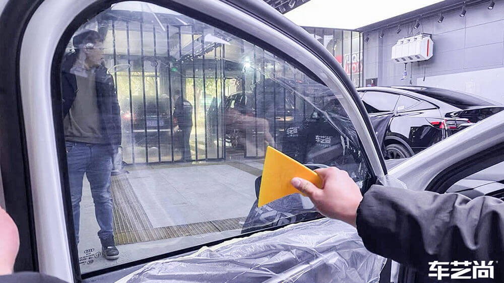 奥迪A3白色施工龙膜畅悦80（图6）