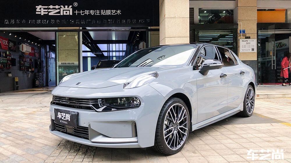 领克03黄色施工车身改色膜AX-PET高亮纳多灰（图12）