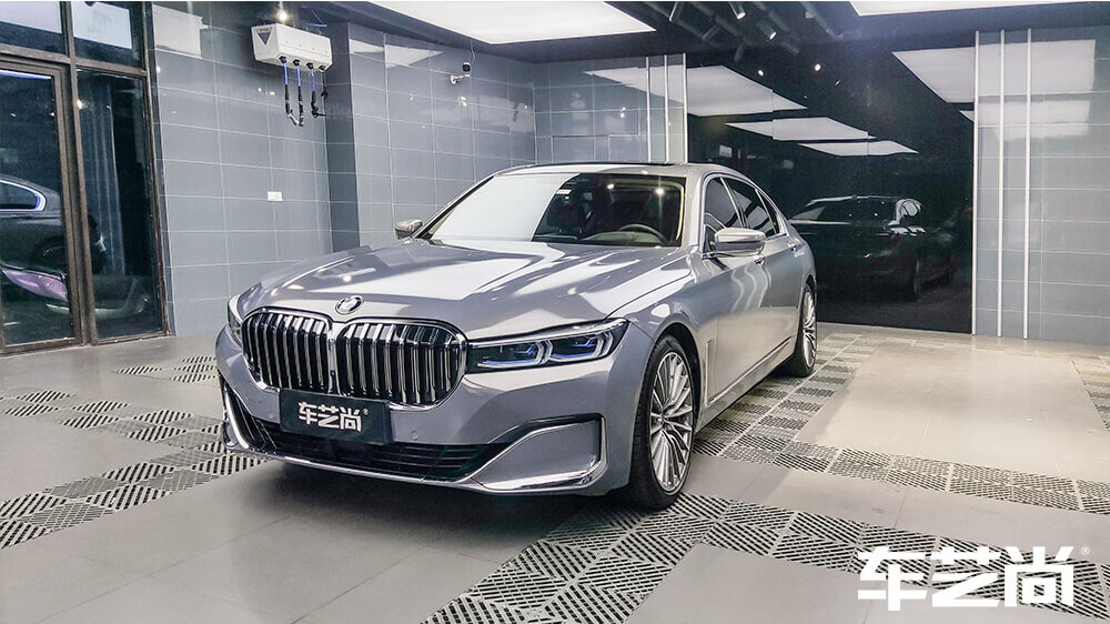 宝马7系施工车身改色膜水晶高亮纳多灰（图9）