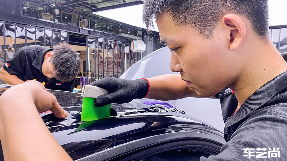 领克03黄色施工车身改色膜AX-PET高亮纳多灰（图9）